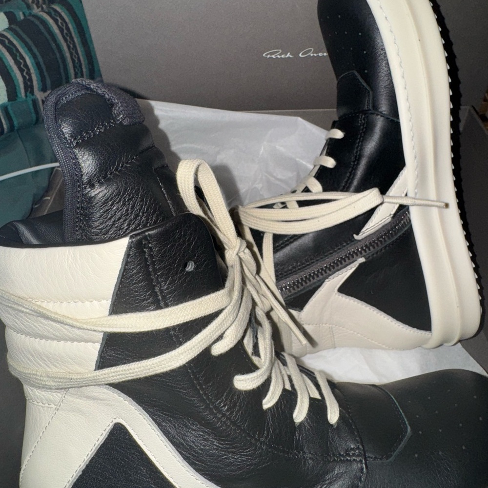 Rick Owens Geobasket high-top leather sneakers